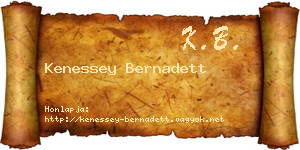Kenessey Bernadett névjegykártya