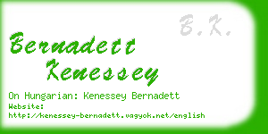 bernadett kenessey business card